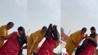 Mom & Daughter Outdoor Changing Clothes Secretly Recorded Viral Leak