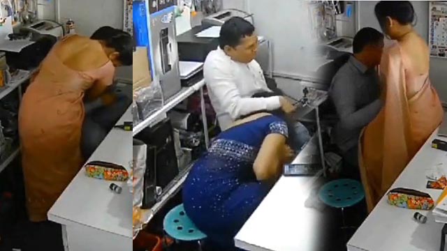 Shop Manager Multiple Wives Hard Fucking Customer On CCTV Camera
