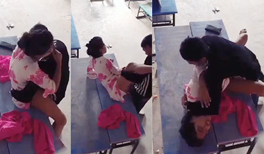 Horny College Girl Fucking Her BF On Table Viral Sex