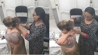 Horny Rich Bhabhi Changing Parlour In CCTV Captured Viral Leak