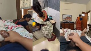 Desi Maid Aunty Watches Me Flash Dick Viral Leak