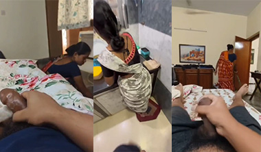 Desi Maid Aunty Watches Me Flash Dick Viral Leak