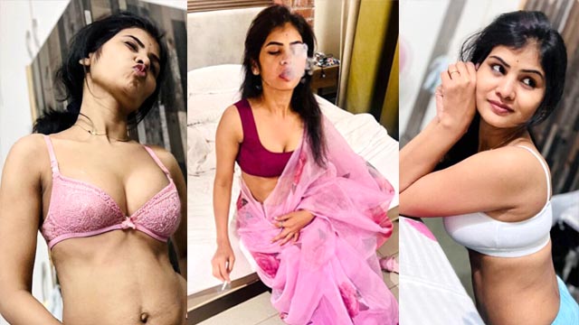 Indian Horny Wife Smoking Cigarette Riding BF Dick Mms