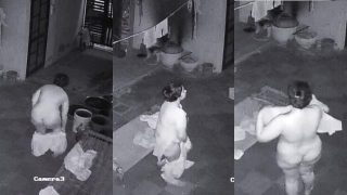 Punjabi Milf Undress Bathing On Midnight CCTV Cam