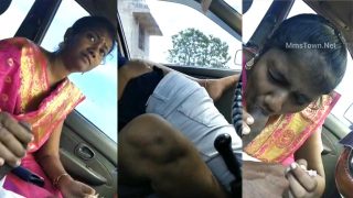 Innocent Telugu Bhabhi Blowjob & Fucking by Lover Inside Car